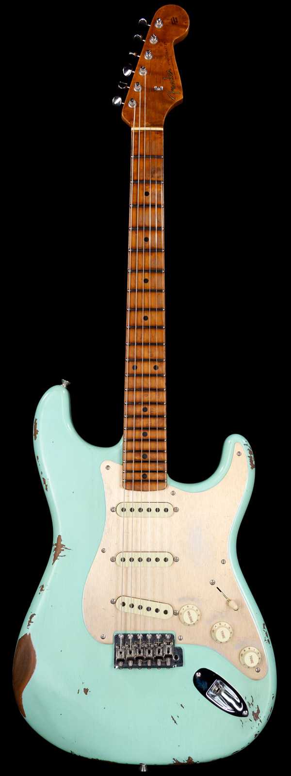 Fender Custom Shop 1956 Stratocaster Roasted 3A Birdseye Neck Relic Surf Green