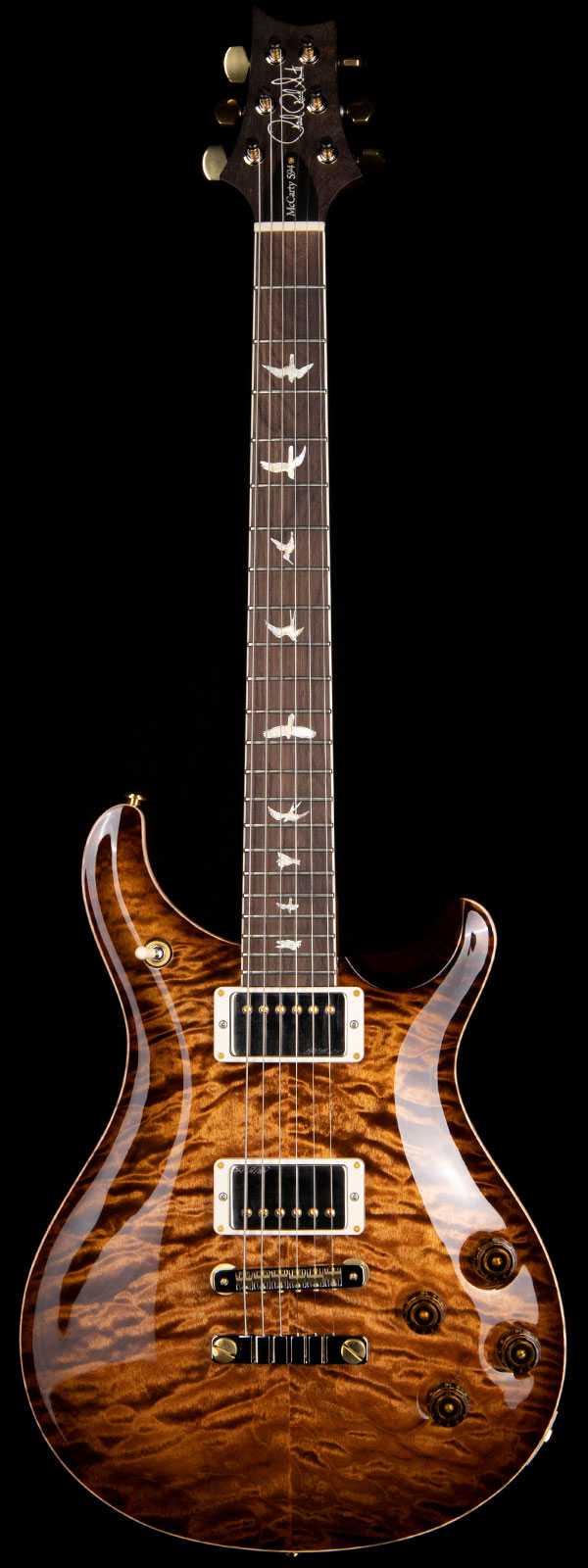 PRS Wood Library McCarty 594 Quilt 10 Top Roasted Neck Brazilian Rosewood Board Copperhead Burst