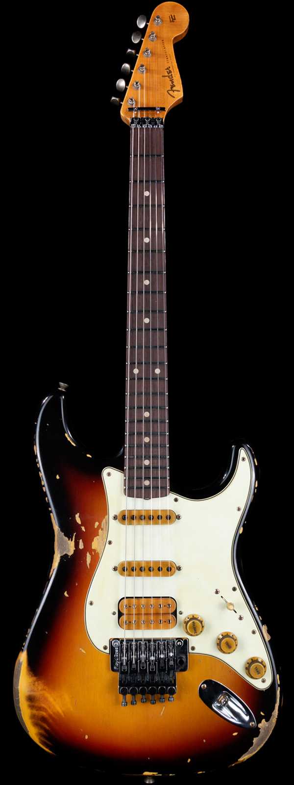 Fender Custom Shop Alley Cat Stratocaster Heavy Relic Rosewood Board HSS Floyd Rose 3-Tone Sunburst
