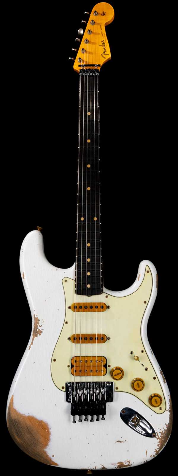 Fender Custom Shop Alley Cat Stratocaster Heavy Relic HSS Floyd Rose Olympic White