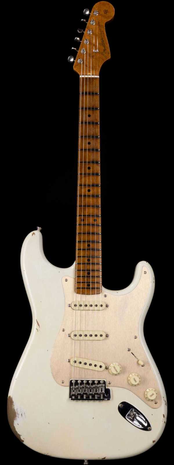Fender Custom Shop 1956 Stratocaster Roasted 3A Birdseye Neck Relic Aged Olympic White