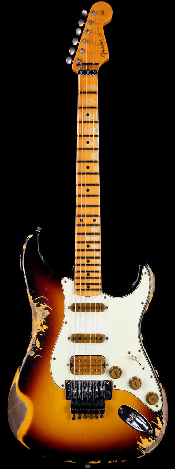 Fender Custom Shop Alley Cat Stratocaster Heavy Relic HSS Floyd Rose Maple Board 3-Tone Sunburst