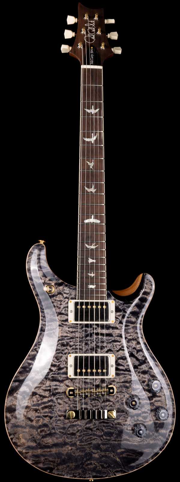 PRS Wood Library McCarty 594 Quilt Maple 10 Top Brazilian Rosewood Board Charcoal