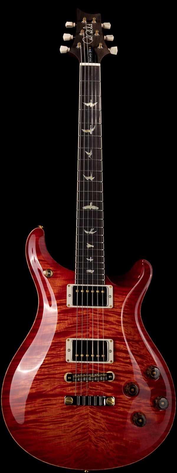 PRS Wood Library McCarty 594 Flame Maple 10 Top Brazilian Rosewood Board Blood Orange