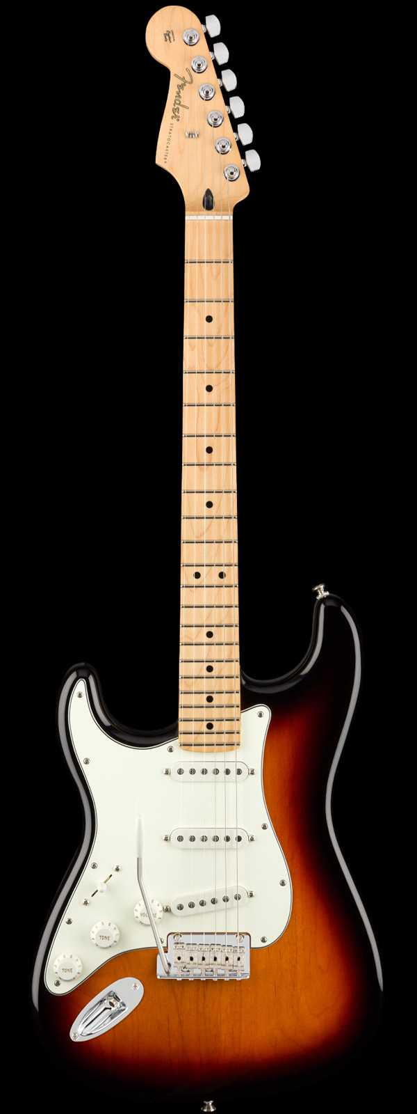 Fender Player Stratocaster Left Handed Maple Fingerboard, 3-Color Sunburst