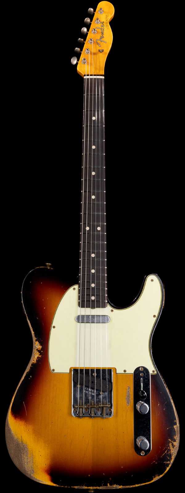 Fender Custom Shop 1963 Telecaster Heavy Relic Rosewood Board 3-Tone Sunburst