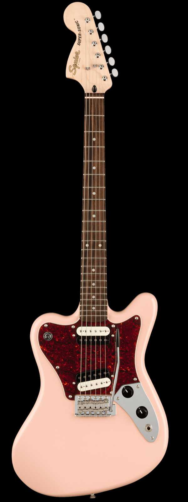 Fender Paranormal Super-Sonic Laurel Fingerboard Tortoiseshell Pickguard Shell Pink
