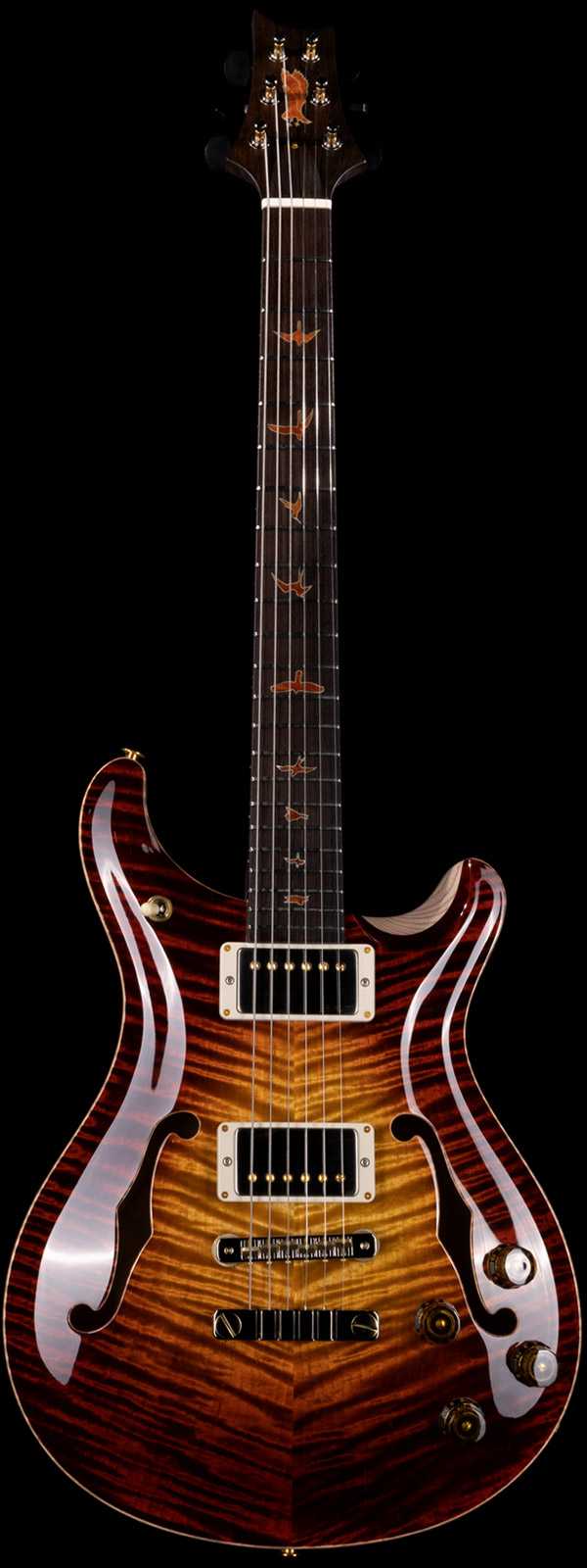 PRS Private Stock 9113 McCarty 594 Hollowbody II Flame Maple Top Brazilian Rosewood Neck Autumn Glow