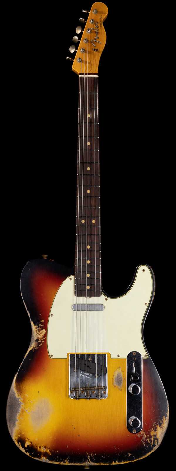 Fender Custom Shop 1963 Telecaster Heavy Relic Rosewood Board 3-Tone Sunburst