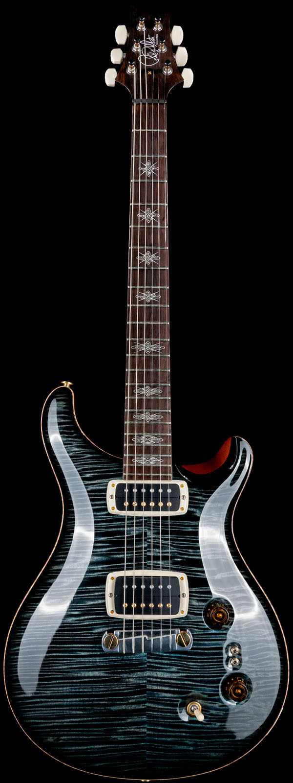 PRS Collection 083 Series V Signature McCarty Curly Maple Top Brazilian Rosewood Board Blue Tourmaline Smoked Burst USED