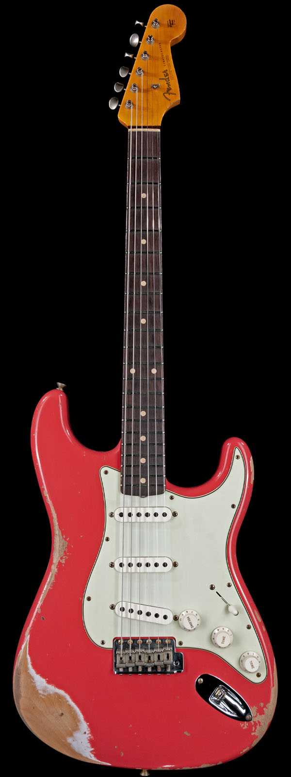 Fender Custom Shop 1963 Stratocaster Heavy Relic Rosewood Board Fiesta Red