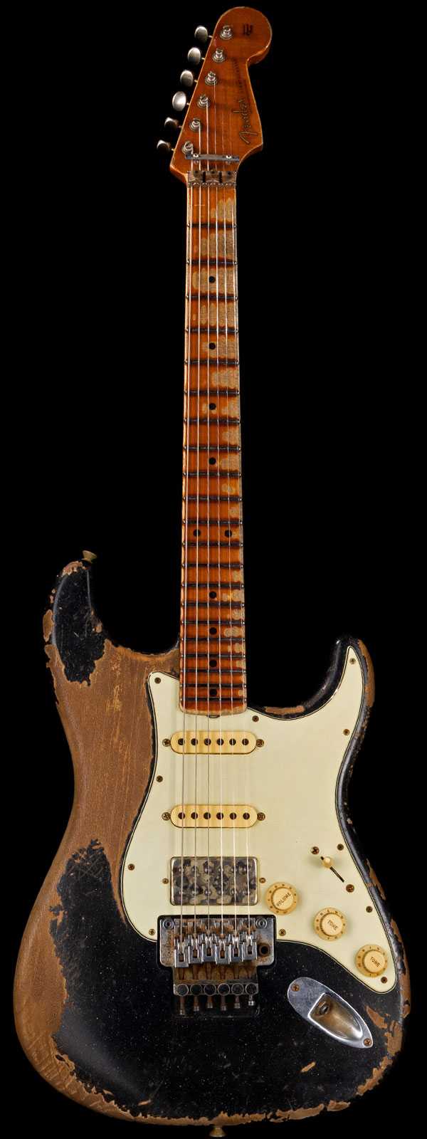 Fender Custom Shop Masterbuilt Carlos Lopez Alley Cat Stratocaster Heavy Relic Floyd Rose Black Sparkle