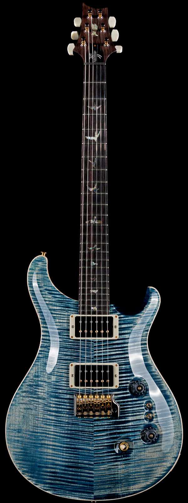PRS 35th Anniversary Custom 24 Flame Maple 10 Top Rosewood Board Faded Whale Blue