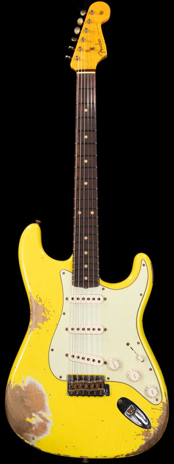 Fender Custom Shop 1961 Stratocaster Heavy Relic Rosewood Board Graffiti Yellow
