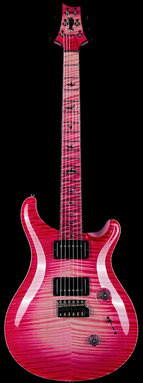 PRS Private Stock 9249 Custom 24 Curly Maple Top Curly Maple Board Pink Glow