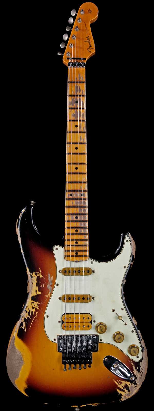 Fender Custom Shop Alley Cat Stratocaster Heavy Relic HSS Floyd Rose 3-Tone Sunburst