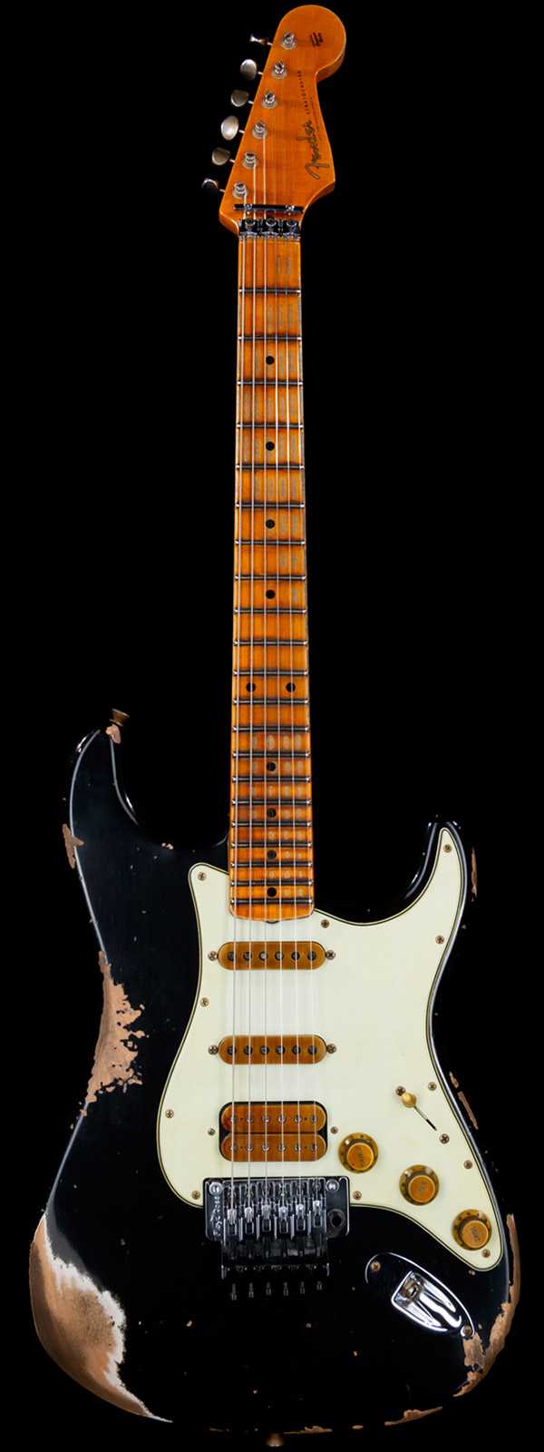 Fender Custom Shop Alley Cat Stratocaster Heavy Relic Maple Board HSS Floyd Rose Black