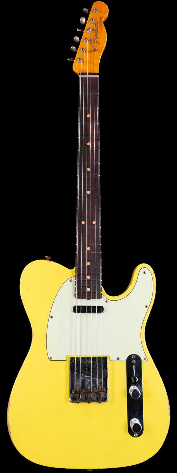 Fender Custom Shop 1963 Telecaster Heavy Relic Rosewood Board Graffiti Yellow