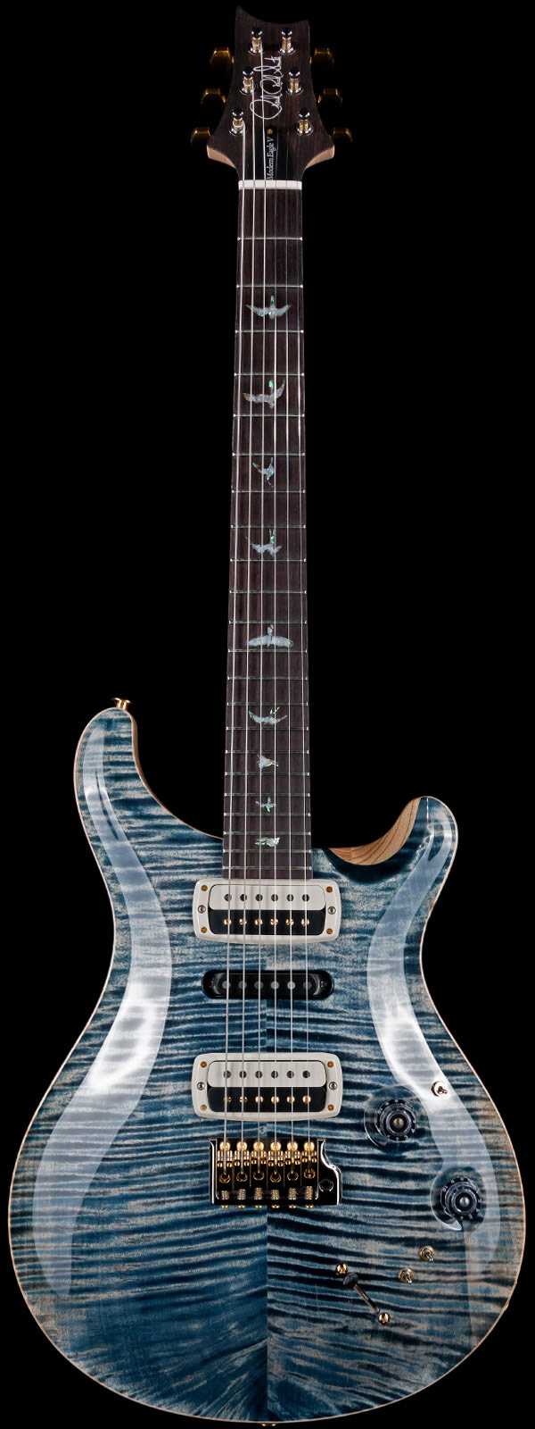 PRS Wood Library Modern Eagle V 10 Top Flame Faded Whale Blue