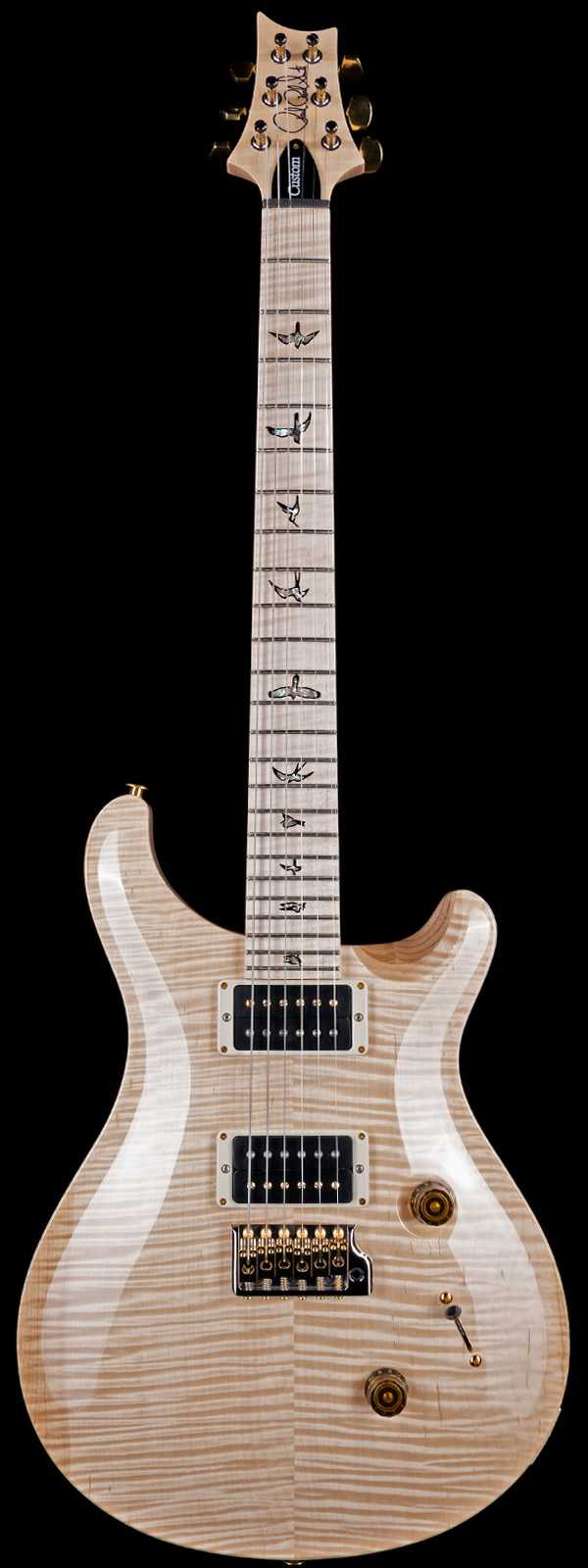 PRS Wood Library Custom 24 10 Top Flame Maple Neck Swamp Ash Body Natural Gloss
