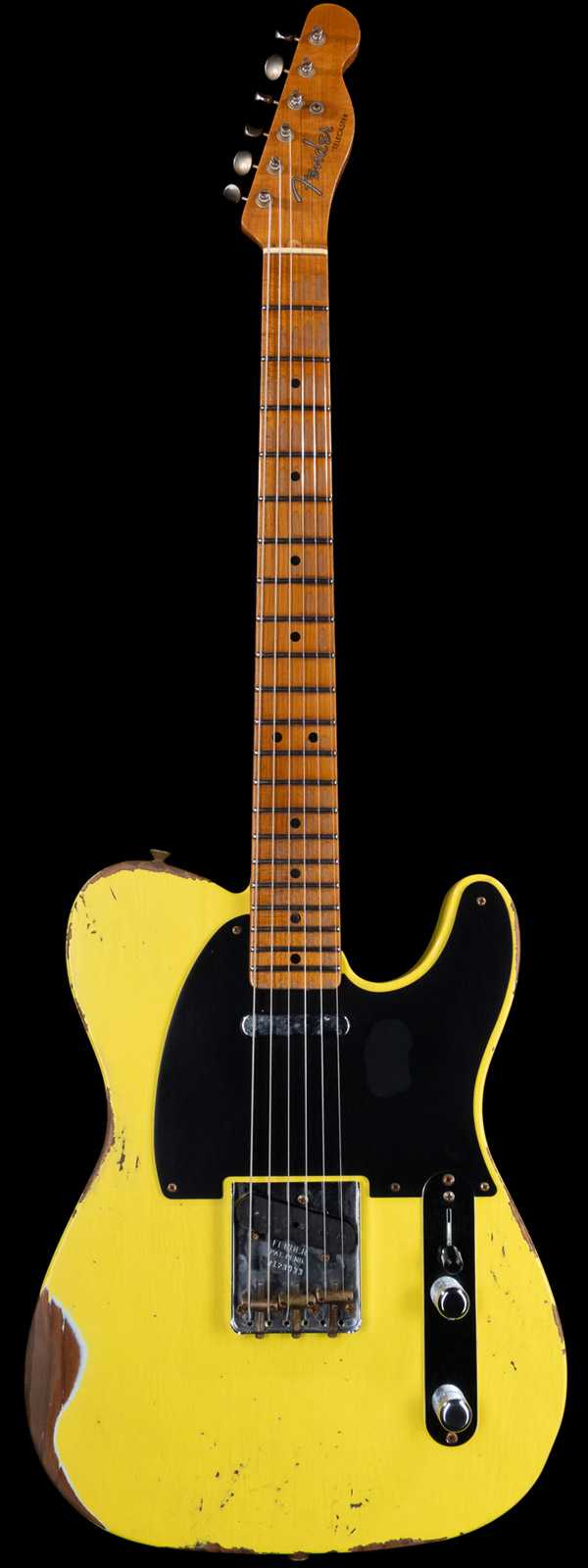 Fender Custom Shop 1952 Telecaster Heavy Relic Roasted Body and Neck Streamlined U Neck Carve Graffiti Yellow