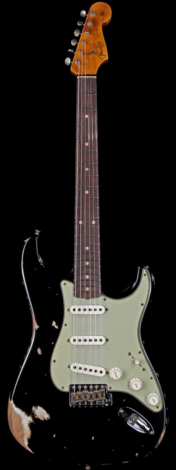 Fender Custom Shop 1963 Stratocaster Heavy Relic Rosewood Board Black