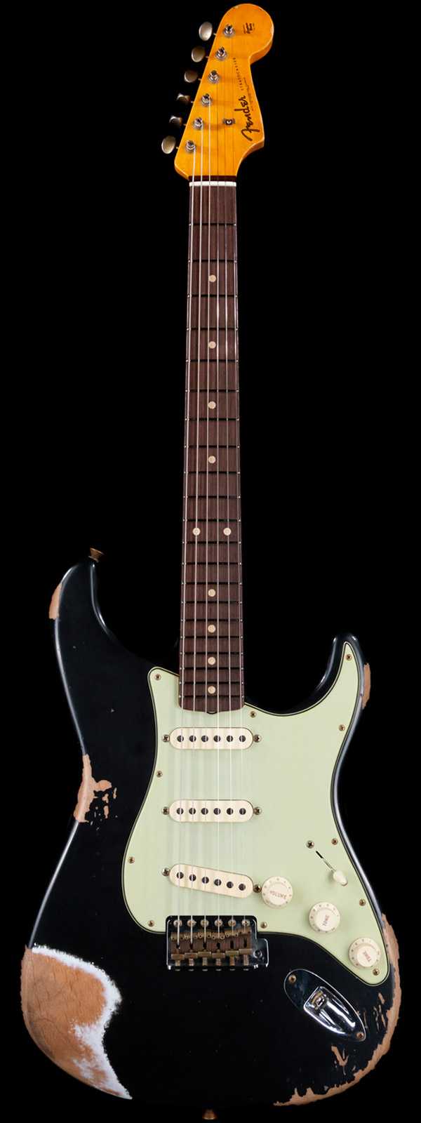 Fender Custom Shop 1961 Stratocaster Heavy Relic Rosewood Board Black