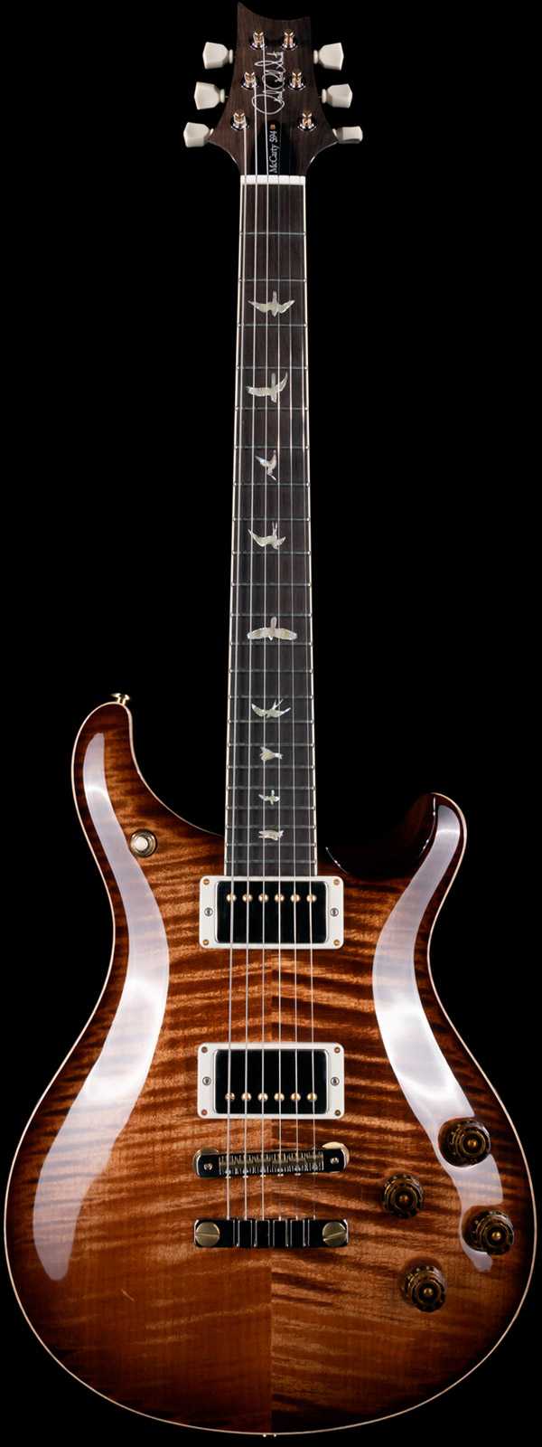 PRS Wood Library McCarty 594 Flame Maple 10 Top Flame Maple Neck Brazilian Rosewood Fretboard Copperhead Burst