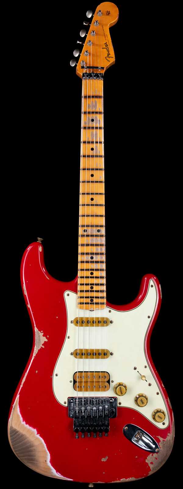 Fender Custom Shop Alley Cat Maple Board with Floyd Rose Tremolo Heavy Relic Torino Red