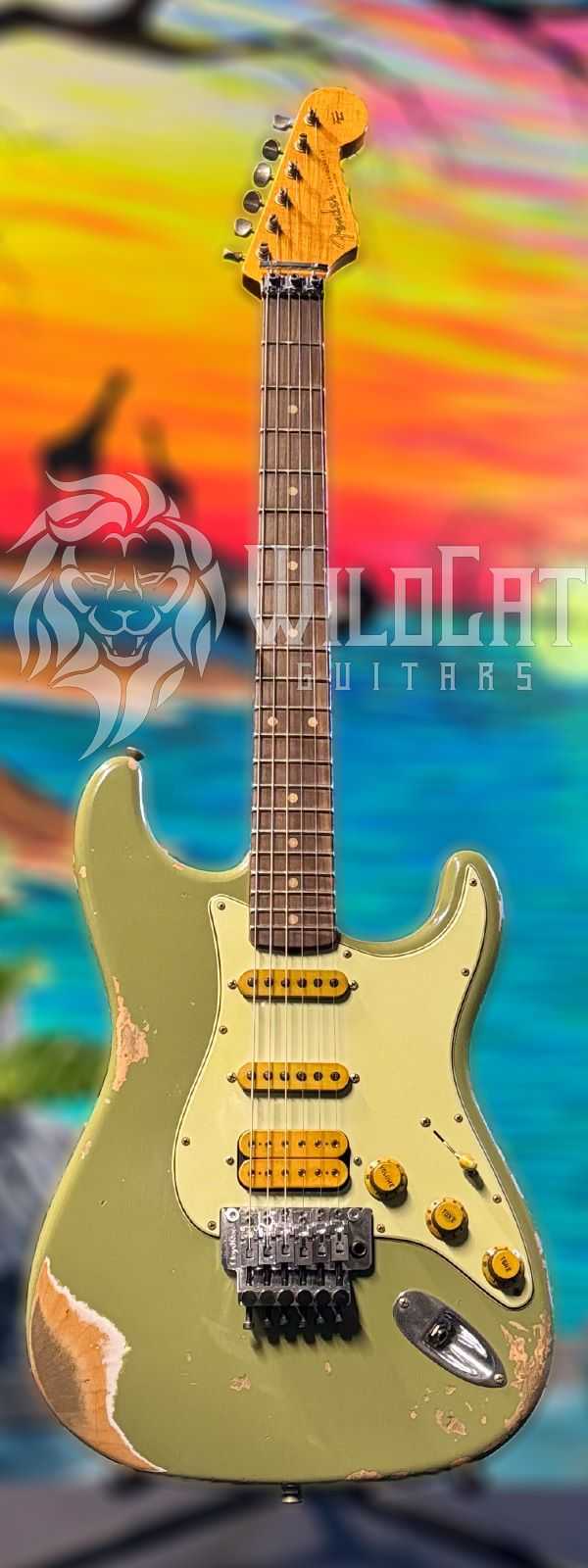 WildCat Exclusive Fender Custom Shop Alley Cat Strat “Modern” Drab Green R120188