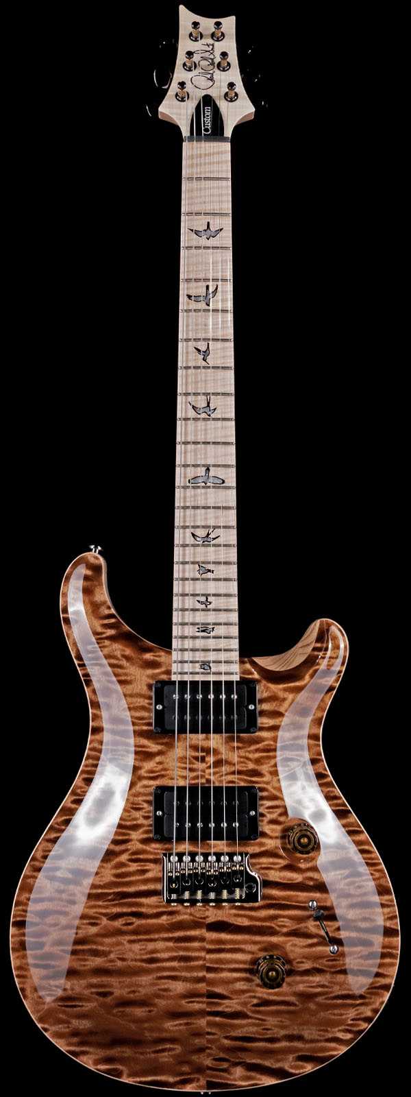 PRS Wood Library Custom 24 Quilt 10 Top Swamp Ash Back Copperhead