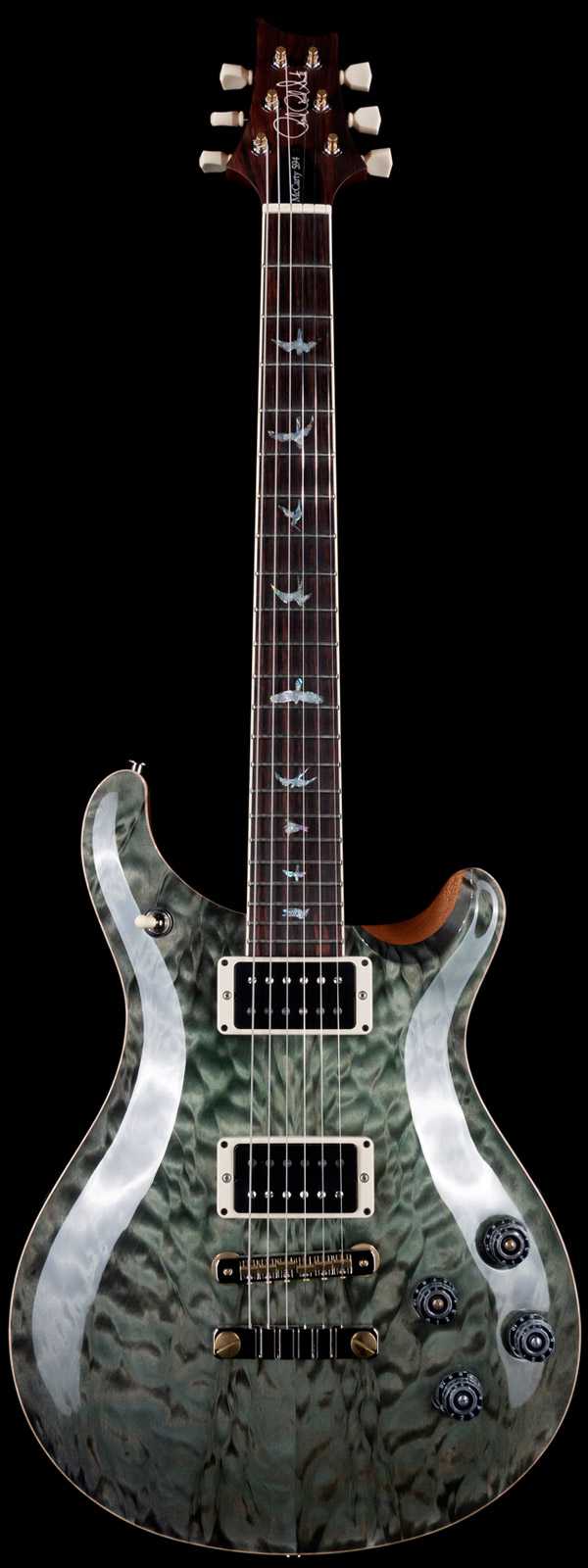 PRS Wood Library McCarty 594 Quilt 10 Top Cocobolo Board Trampas Green