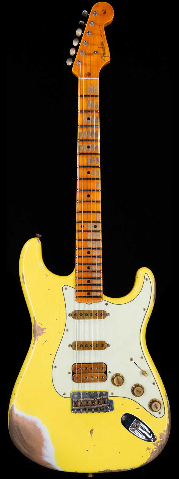 Fender Custom Shop Alley Cat Stratocaster 2.0 Heavy Relic Maple Board HSS Vintage Trem Graffiti Yellow