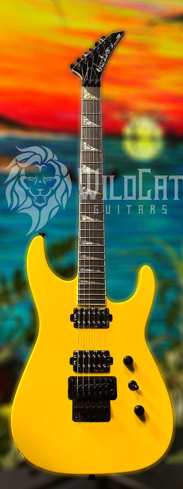 Jackson Custom Shop Soloist Bare Knuckle Pickups Graffiti Yellow J10313