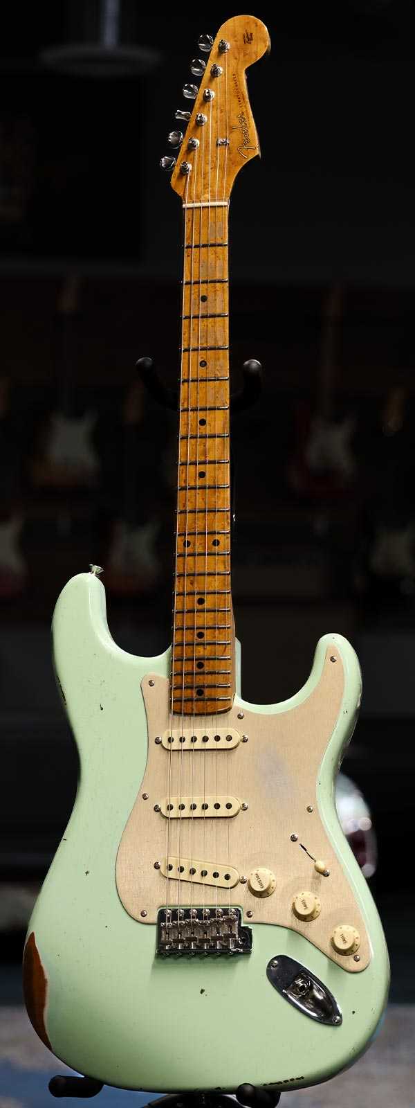 Fender Custom Shop 1956 Stratocaster Roasted Relic 3A Birdseye Maple Neck Surf Green