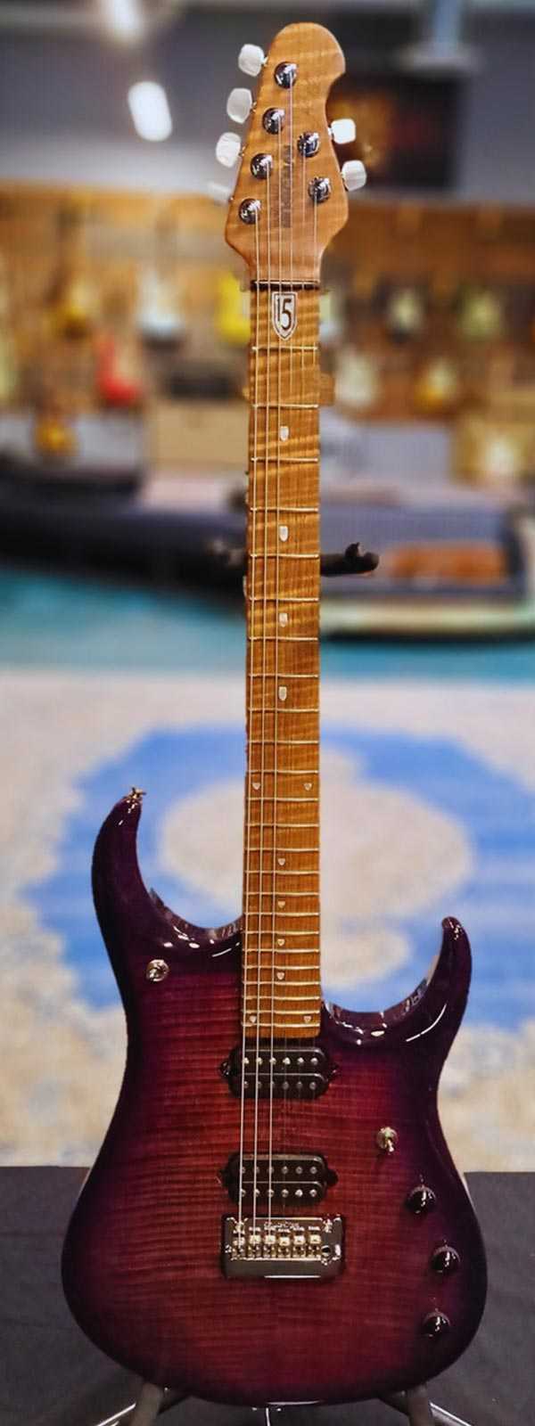 Ernie Ball Music Man JP15 Purple Nebula Flame Top H00310
