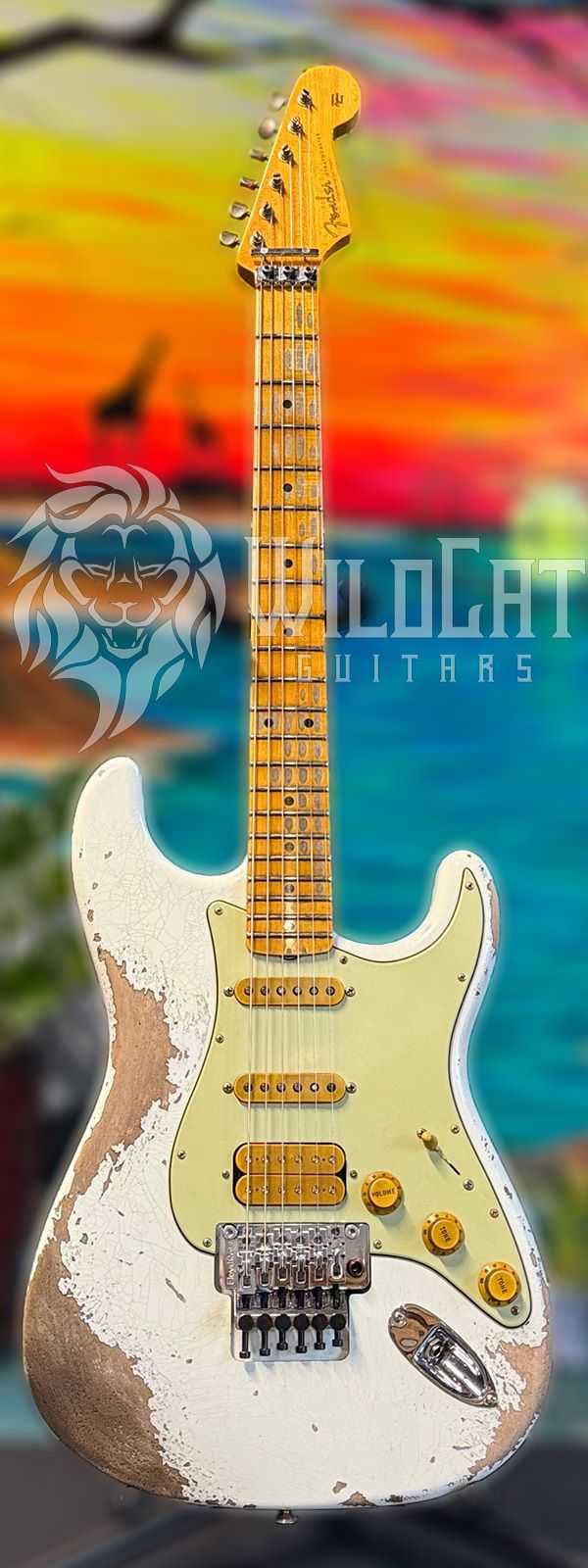 WildCat Exclusive Fender Custom Shop Alley Cat Strat “Modern” Olympic White R132488