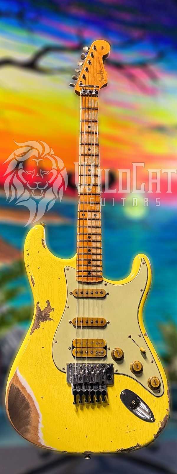 WildCat Exclusive Fender Custom Shop Alley Cat Strat “Modern” Graffiti Yellow R132939