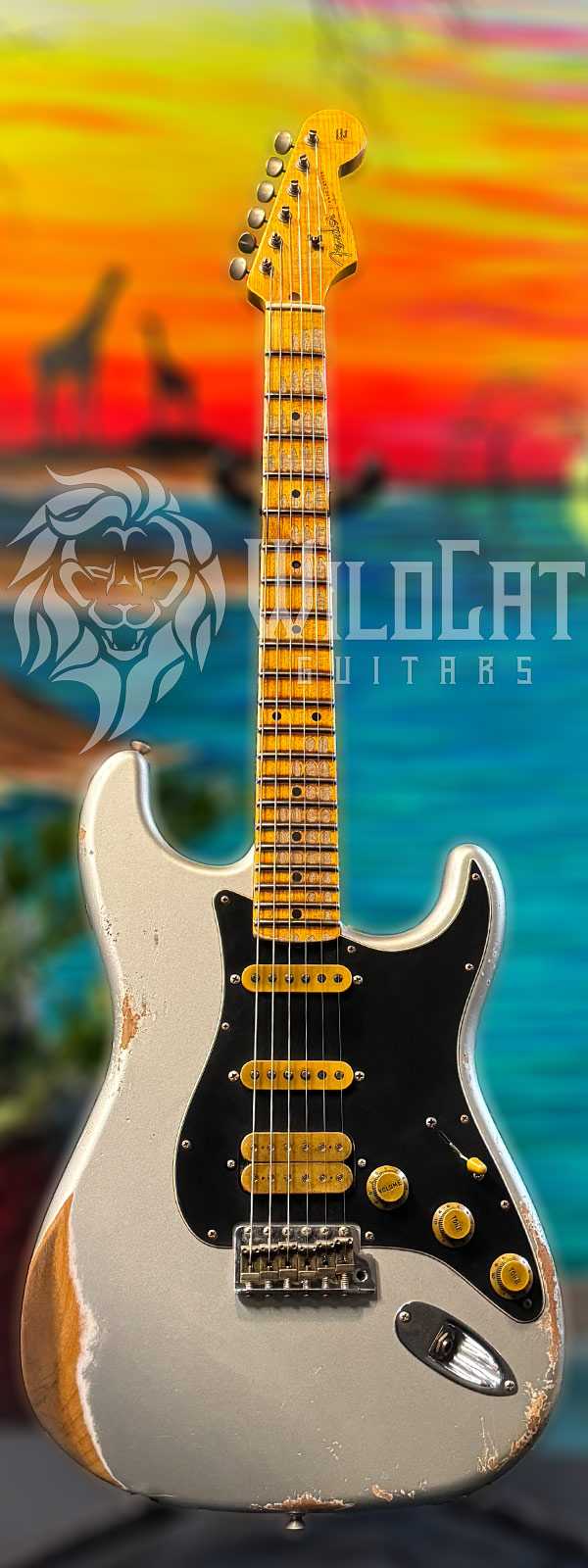WildCat Exclusive Fender Custom Shop Alley Cat Strat “Vintage” Inca Silver R132499