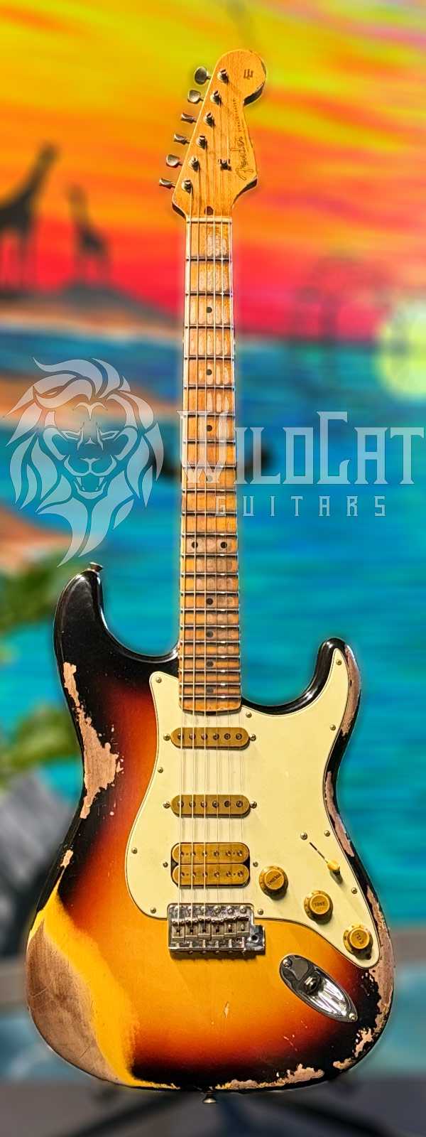 WildCat Exclusive Fender Custom Shop Alley Cat Strat “Vintage” 3-Tone Sunburst R129089