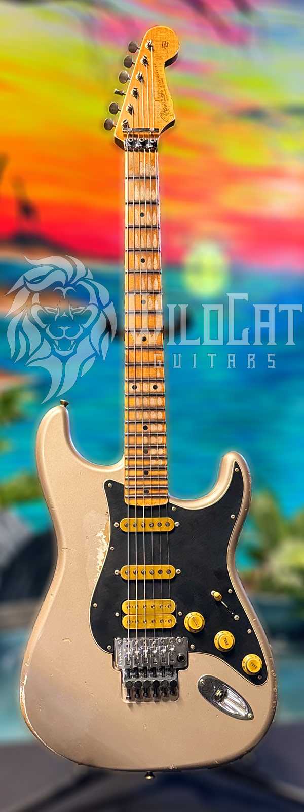 WildCat Exclusive Fender Custom Shop Alley Cat Strat “Modern” Shoreline Gold R133067