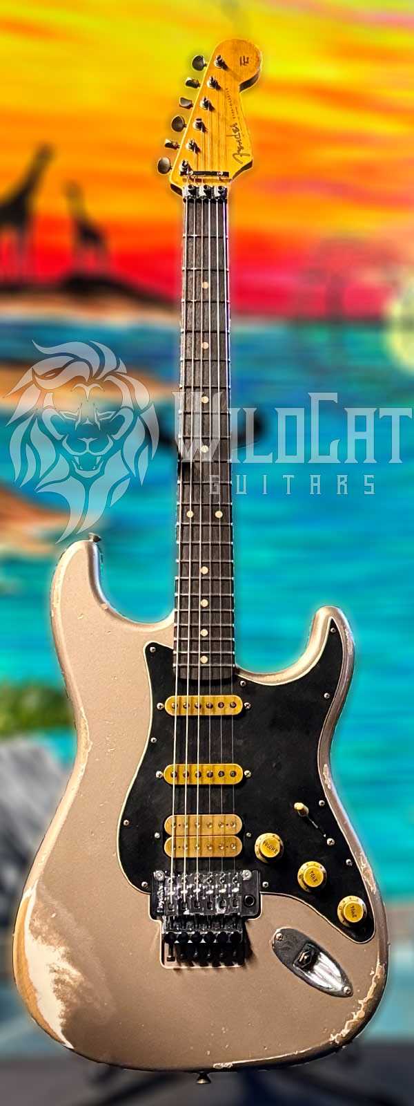 WildCat Exclusive Fender Custom Shop Alley Cat Strat “Modern” Shoreline Gold R133524
