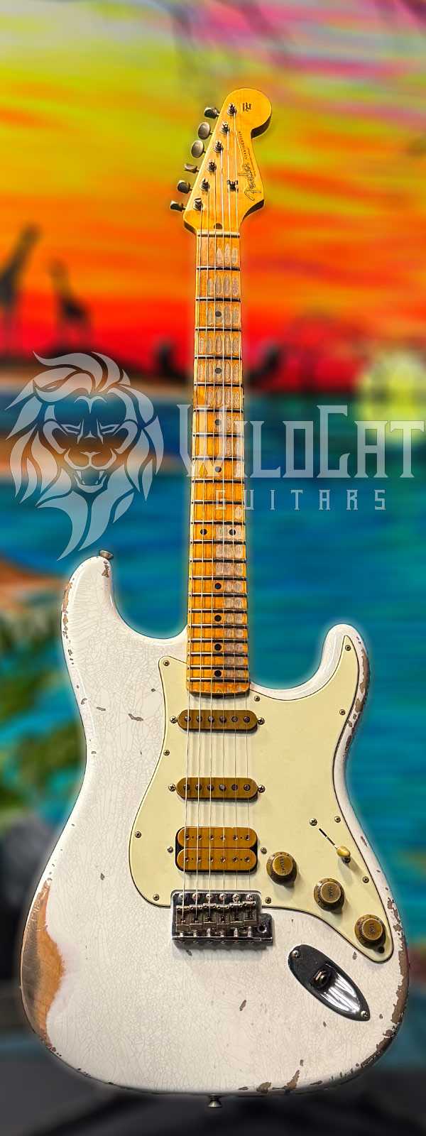 WildCat Exclusive Fender Custom Shop Alley Cat Strat “Vintage” Olympic White R132820