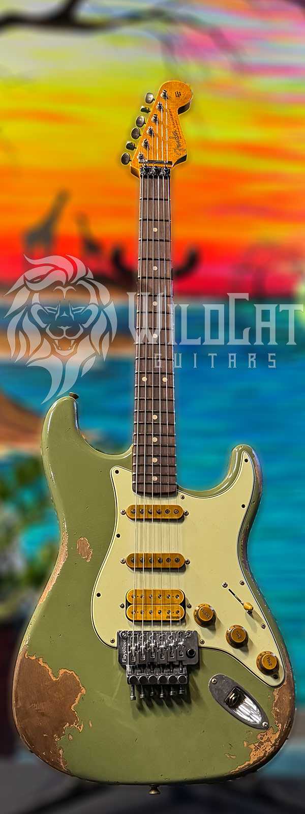 WildCat Exclusive Fender Custom Shop Alley Cat Strat “Modern” Drab Green R129993