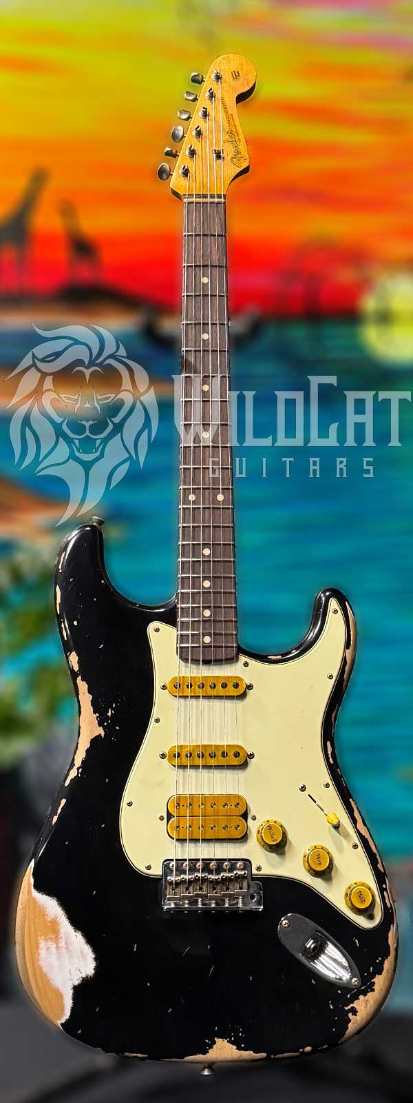WildCat Exclusive Fender Custom Shop Alley Cat Strat “Vintage” Black R121363