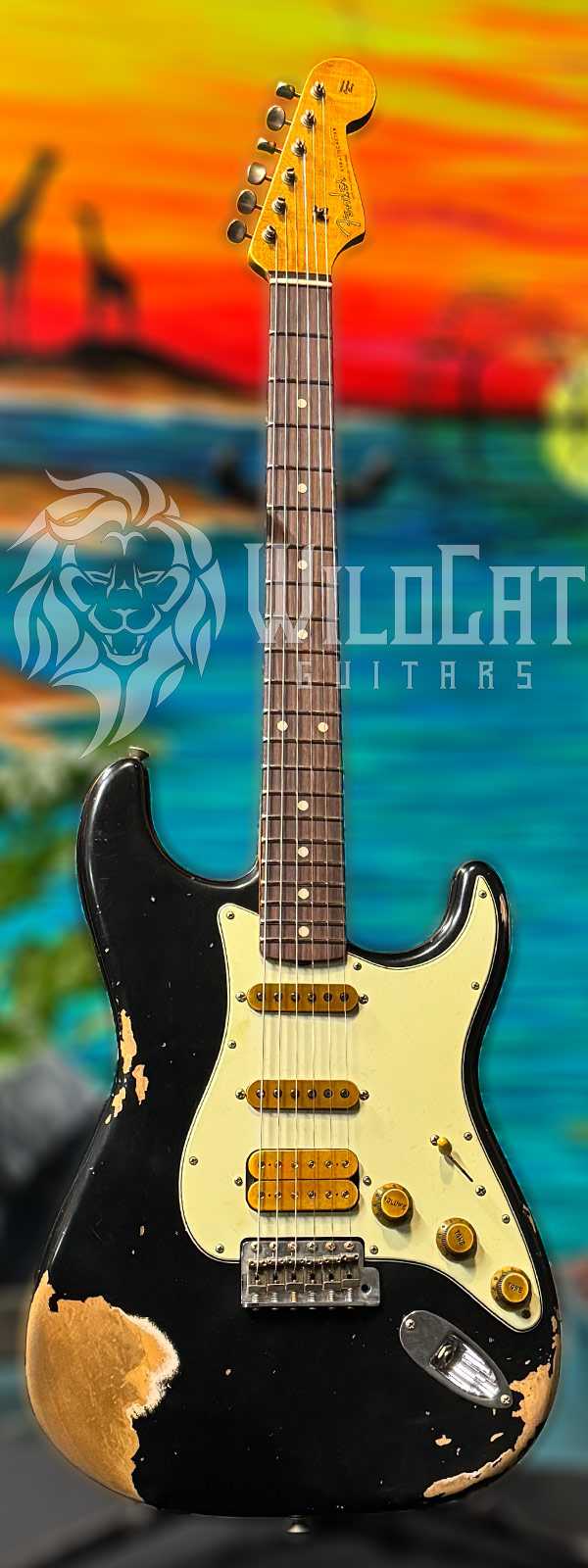 WildCat Exclusive Fender Custom Shop Alley Cat Strat “Vintage” Black R130783
