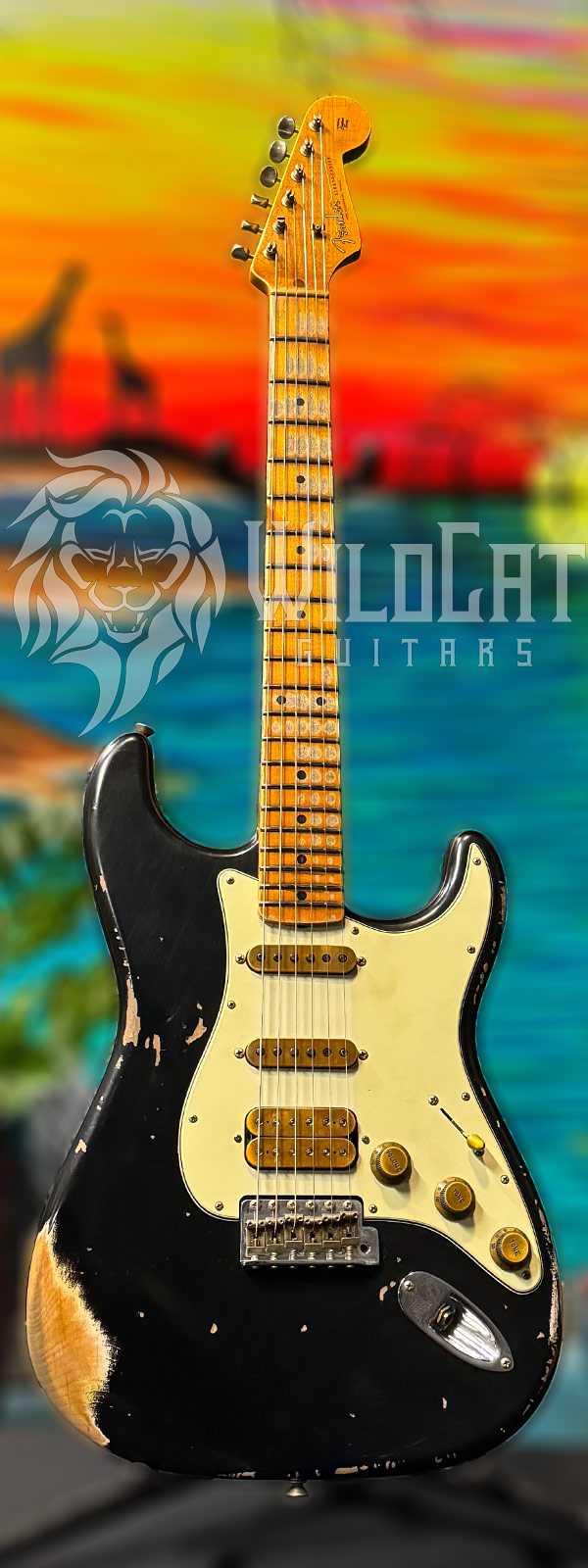 WildCat Exclusive Fender Custom Shop Alley Cat Strat “Vintage” Black R130032
