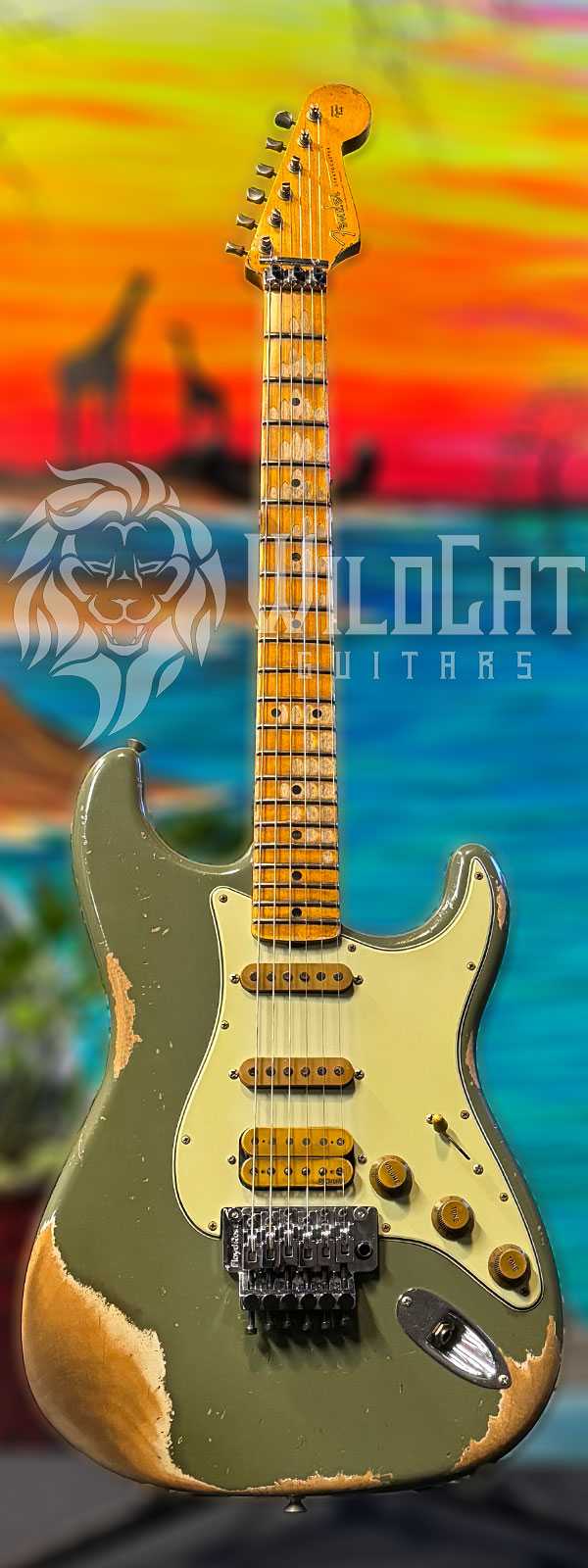 WildCat Exclusive Fender Custom Shop Alley Cat Strat “Modern” Drab Green R117721