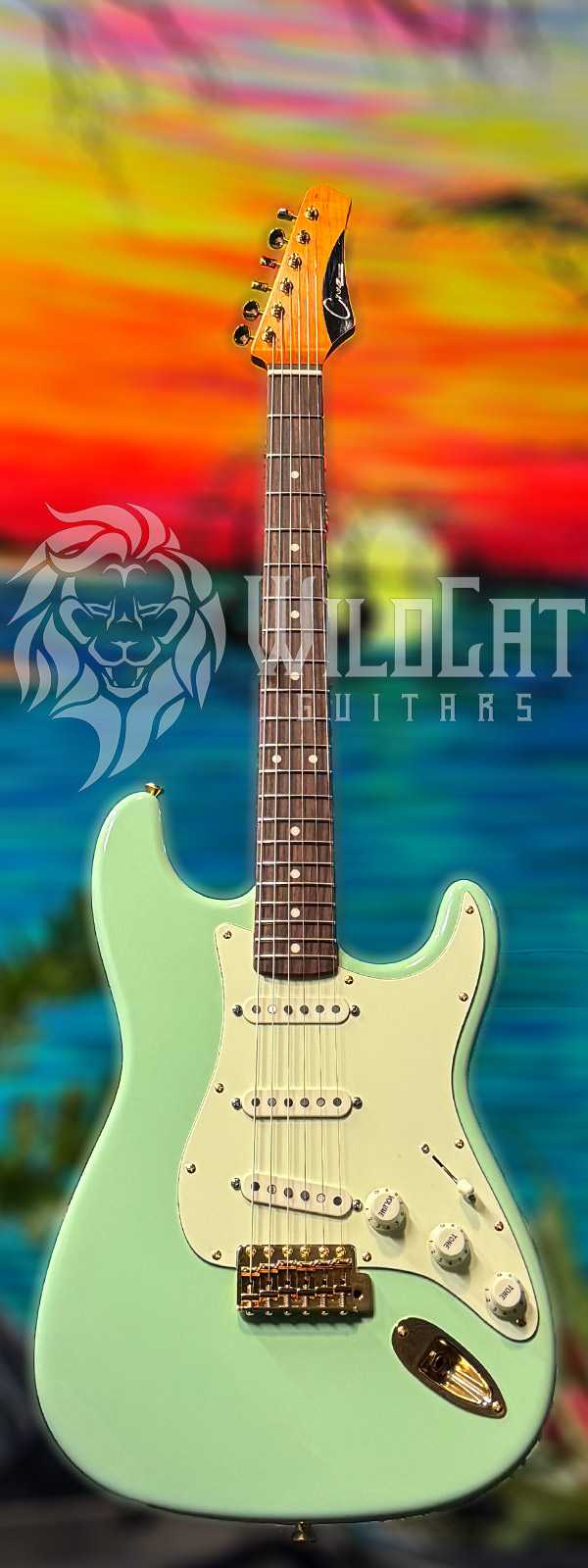 John Cruz Custom Guitar Showroom ST Pristine Surf Green JC02760523 (MSRP $7916.00)