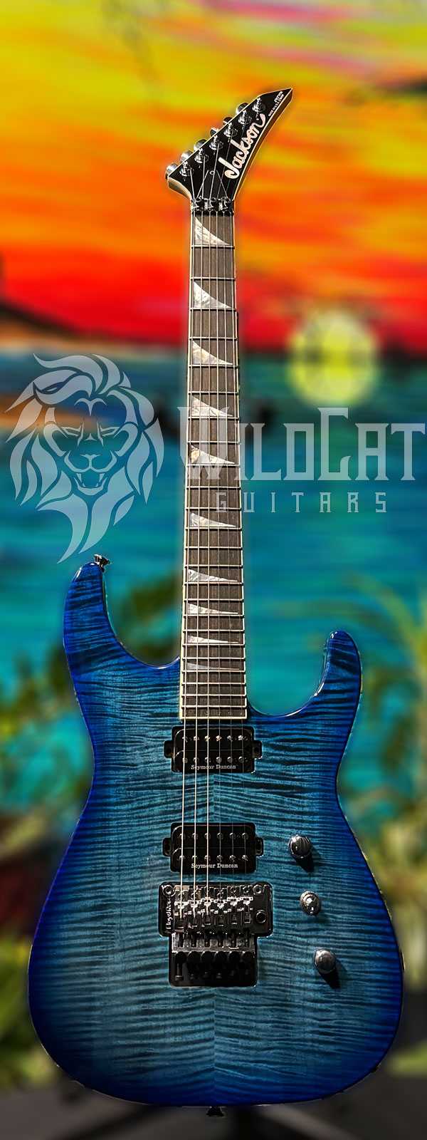 Jackson Custom Shop Soloist Flame Top FRT Chlorine Trans J10769